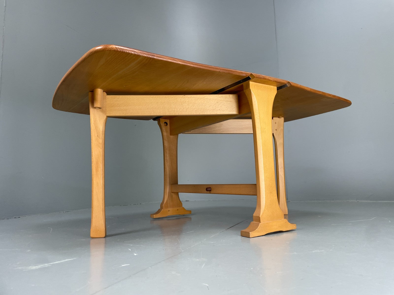 Vintage Ercol Coffee Table Blonde Elm Model 820 Drop Leaf 1970s EB11794 MWOO9