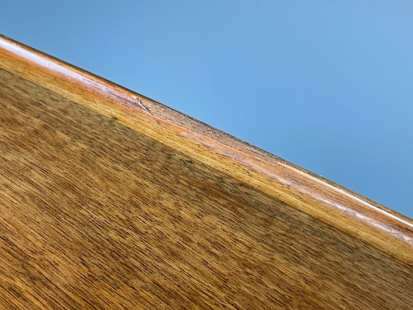 Vintage Walnut Coffee Table - Carved 1960s Magazine Rack Brass EB10874 MWOO10