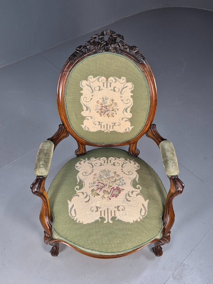 Vintage Danish Fauteuil Rococo French Style 1900s Revival Antique EB9601 VCAR - UKDK FURNITURE