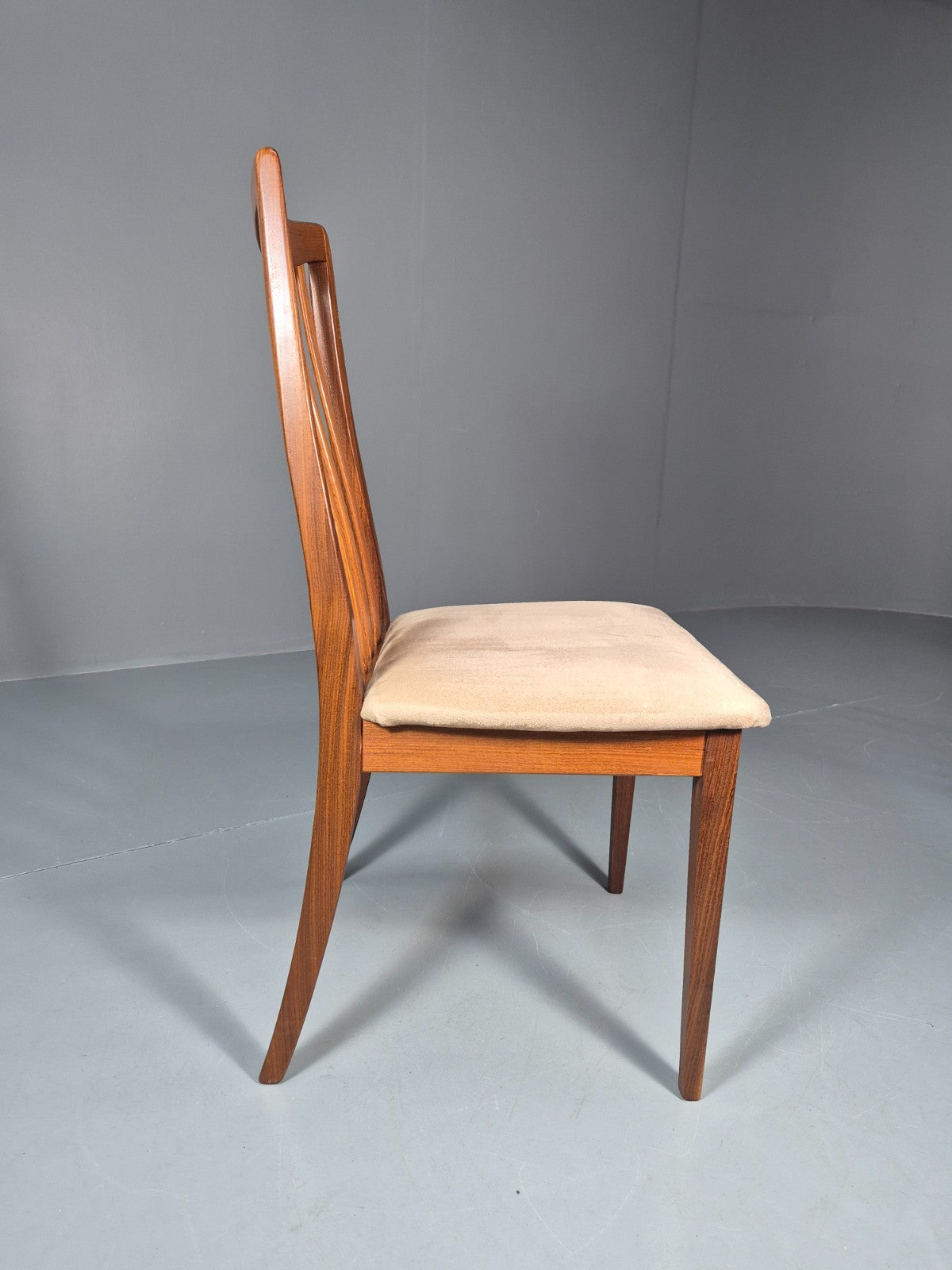 6 G Plan Fresco Lounge Chairs Teak High Back Cream SEats 1970s  EB10984 VDIN7