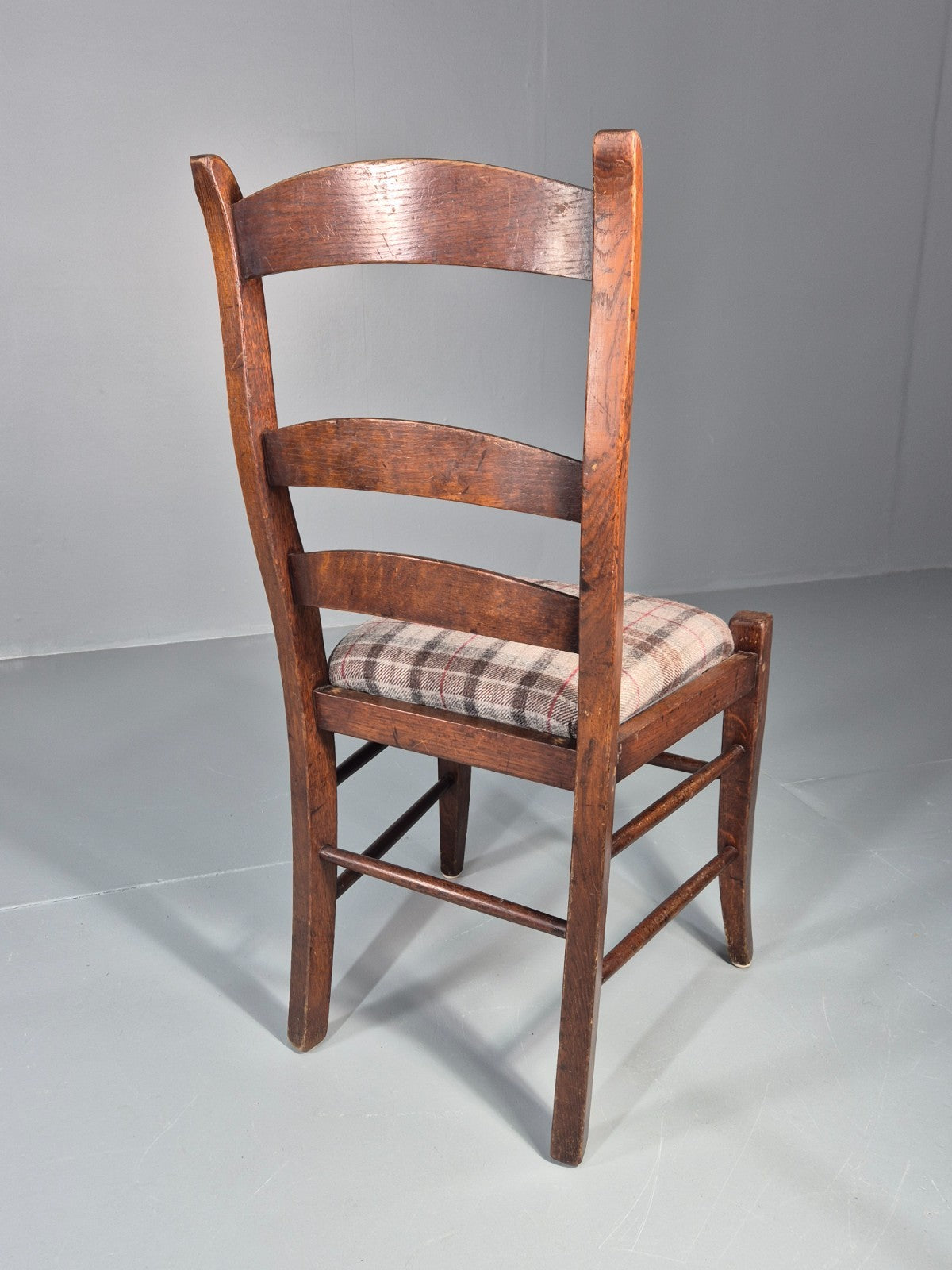 5 Hardwood Dining Chairs Modern Shaker Style Tartan Seats  EB11173 VDIN11