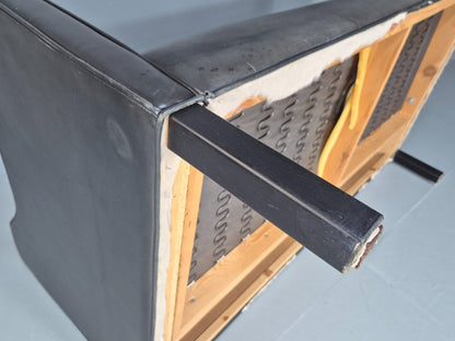 Vintage Stouby Eva Two Seater Sofa Black Leather Mogensen 1980 EB10111 M2SS9