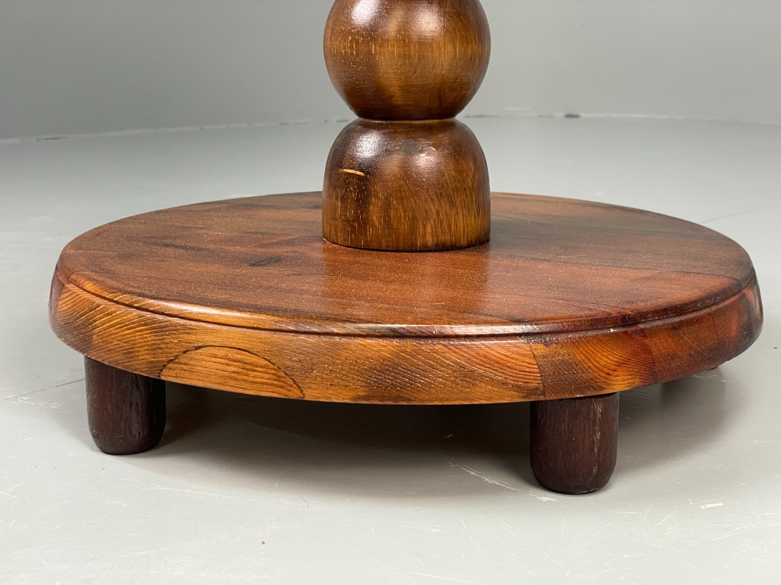 Vintage Oak Side Table With Pine Base Danish EB10828 MWOO6