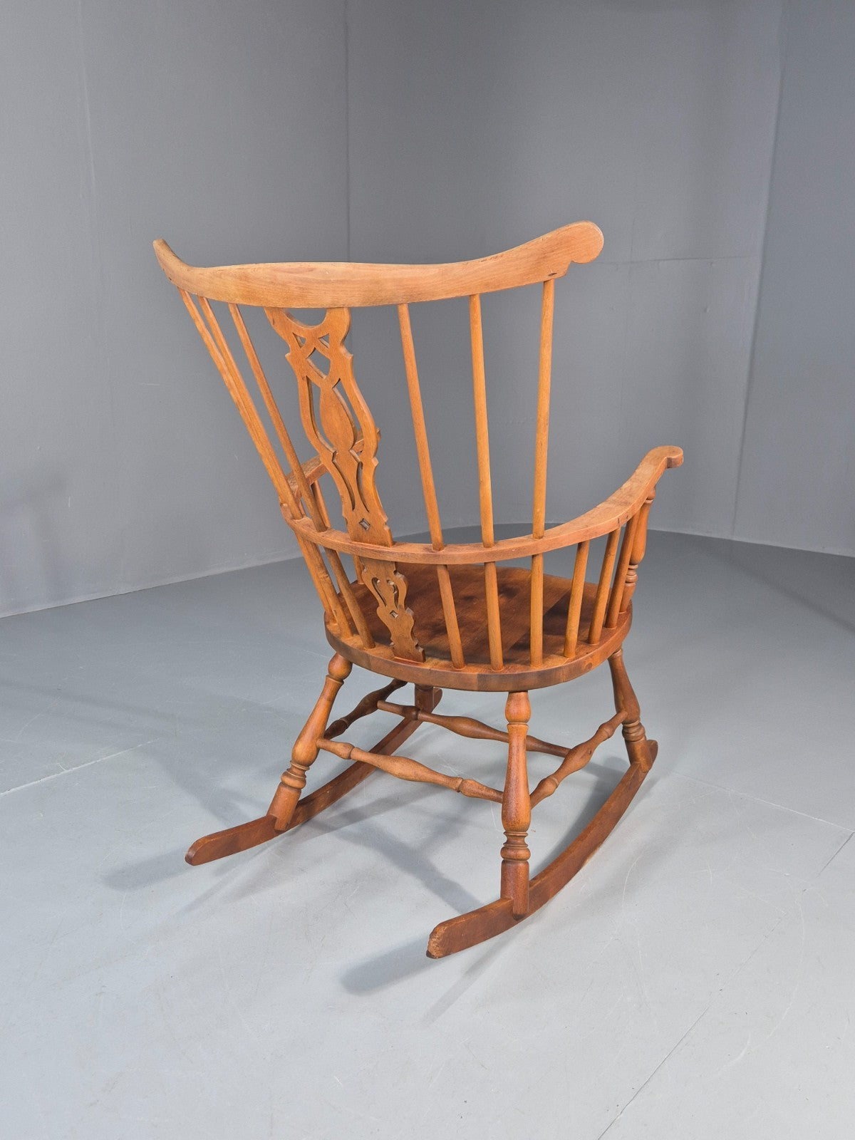 Vintage Rocking Chair Danish Windsor in Beech 1930s EB10760 VWOO9