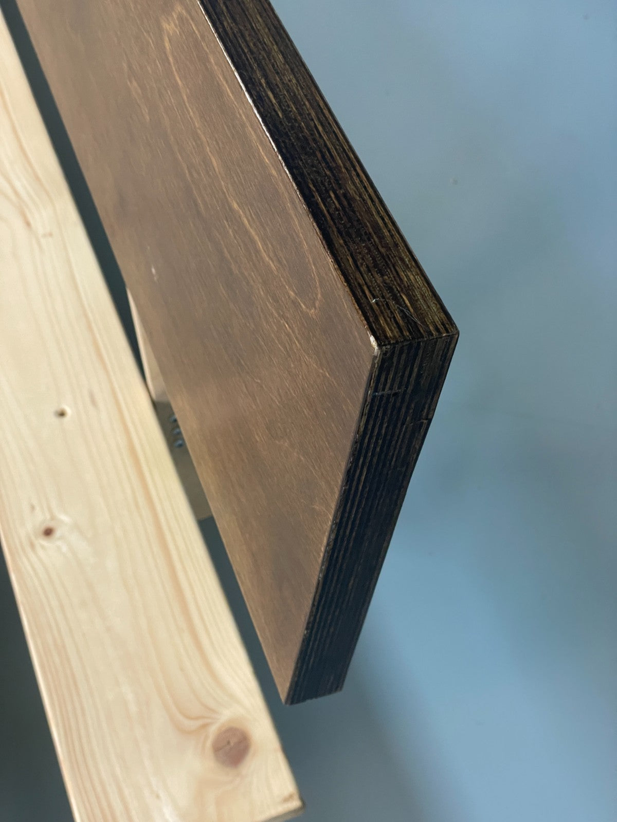 King Size Bed Frame With Plywood Headboard Minimalist Style EB10948 MWOO5