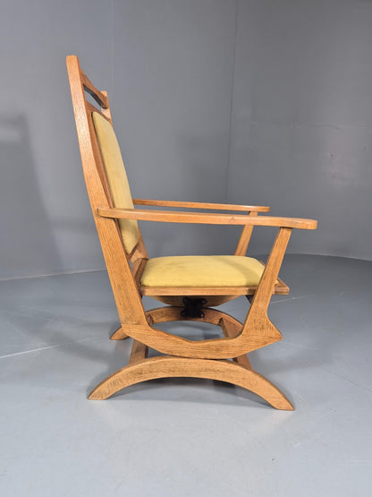 Vintage Scandinavian Rocking Chair Oak Frame 1970s Retro MCM  EB10731 MNOR13