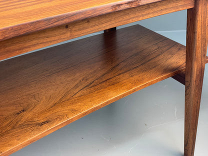 Curved 1960s Coffee Table Vintage Mid Century Danish With Shelf  EB10855 MWOO13