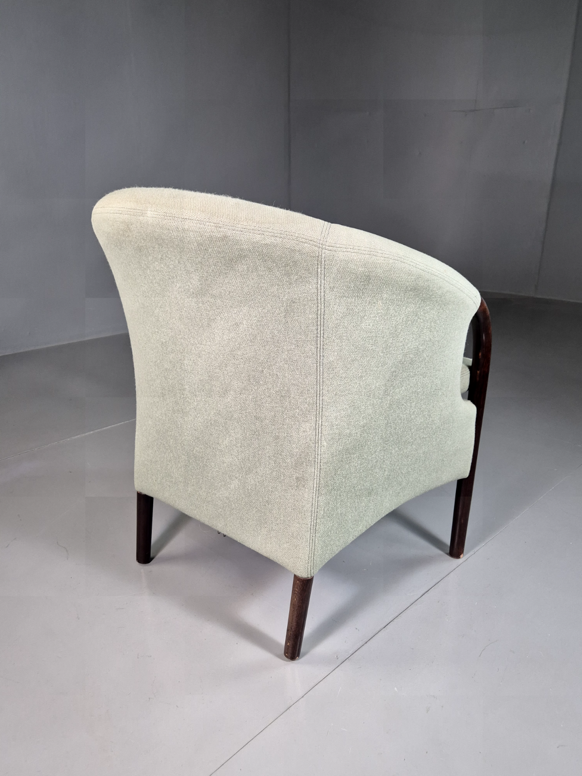 Vintage Danish Lounge Chair Green Faux Suede Stouby 1980s MCM Retro EB7185 MNOR11