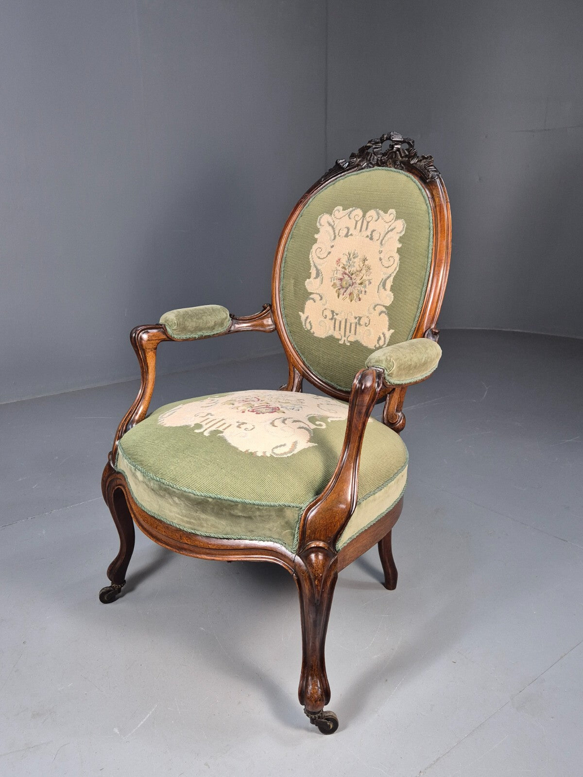 Vintage Danish Fauteuil Rococo French Style 1900s Revival Antique EB9601 VCAR - UKDK FURNITURE
