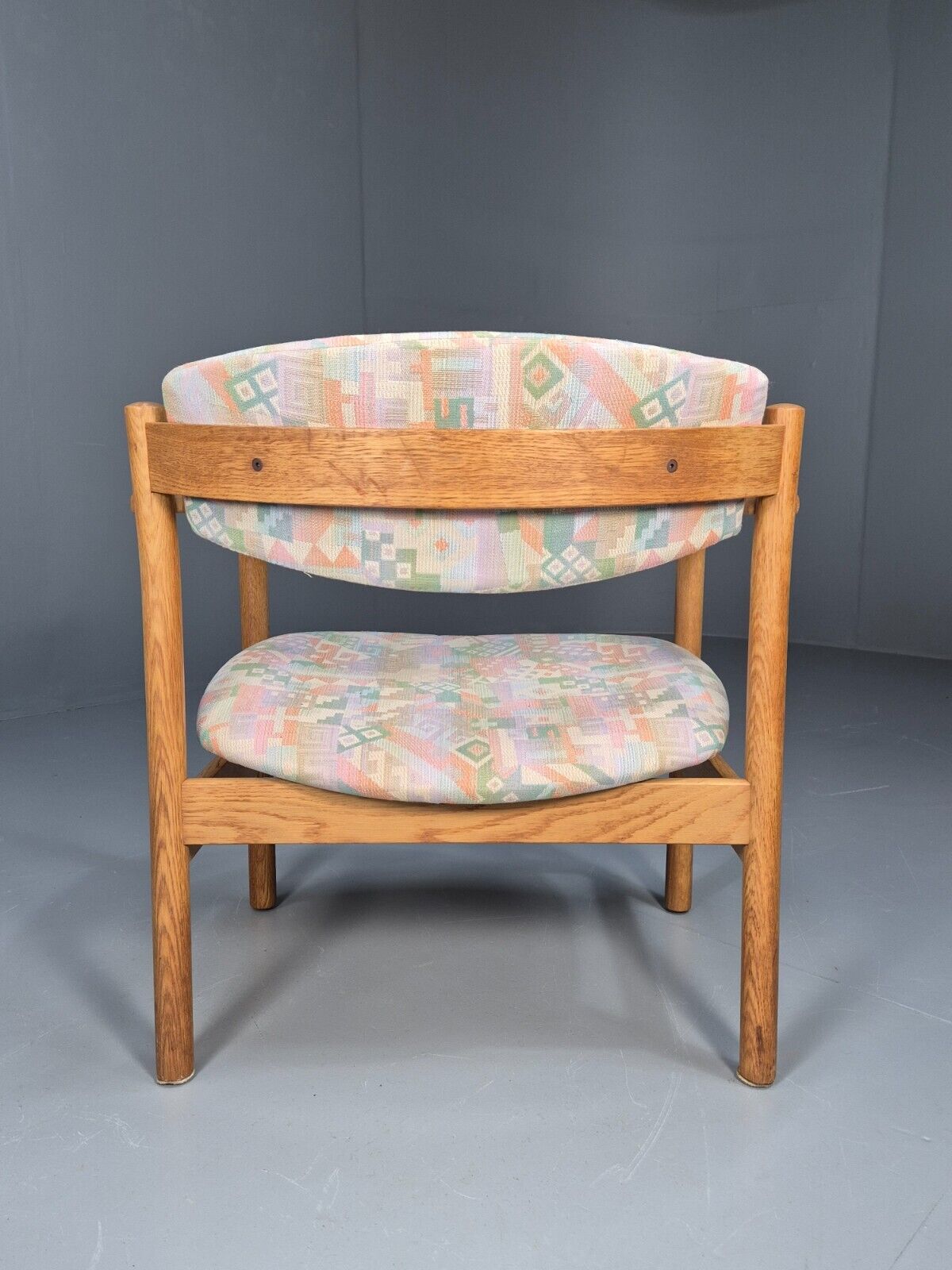 Vintage Danish Elbow Chair Oak Frame FDB Mobler Jorgan Baekmark MCM EB8896 VDIN - UKDK FURNITURE