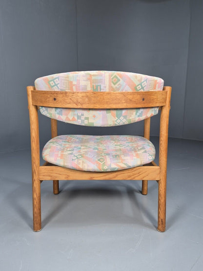 Vintage Danish Elbow Chair Oak Frame FDB Mobler Jorgan Baekmark MCM EB8896 VDIN - UKDK FURNITURE