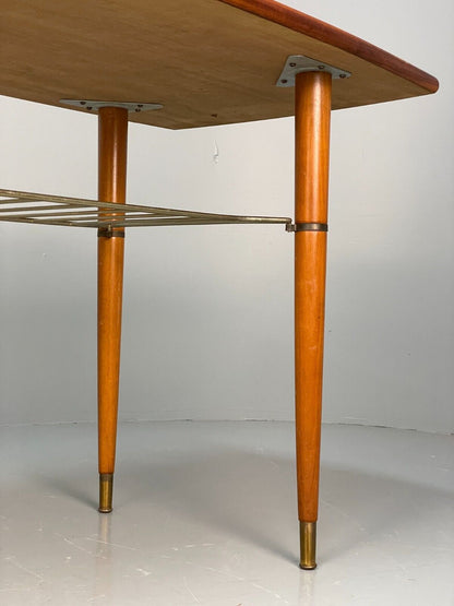 Midcentury Swedish Teak & Beech Coffee Table With Magazine Rack EB8683 MWOO - UKDK FURNITURE