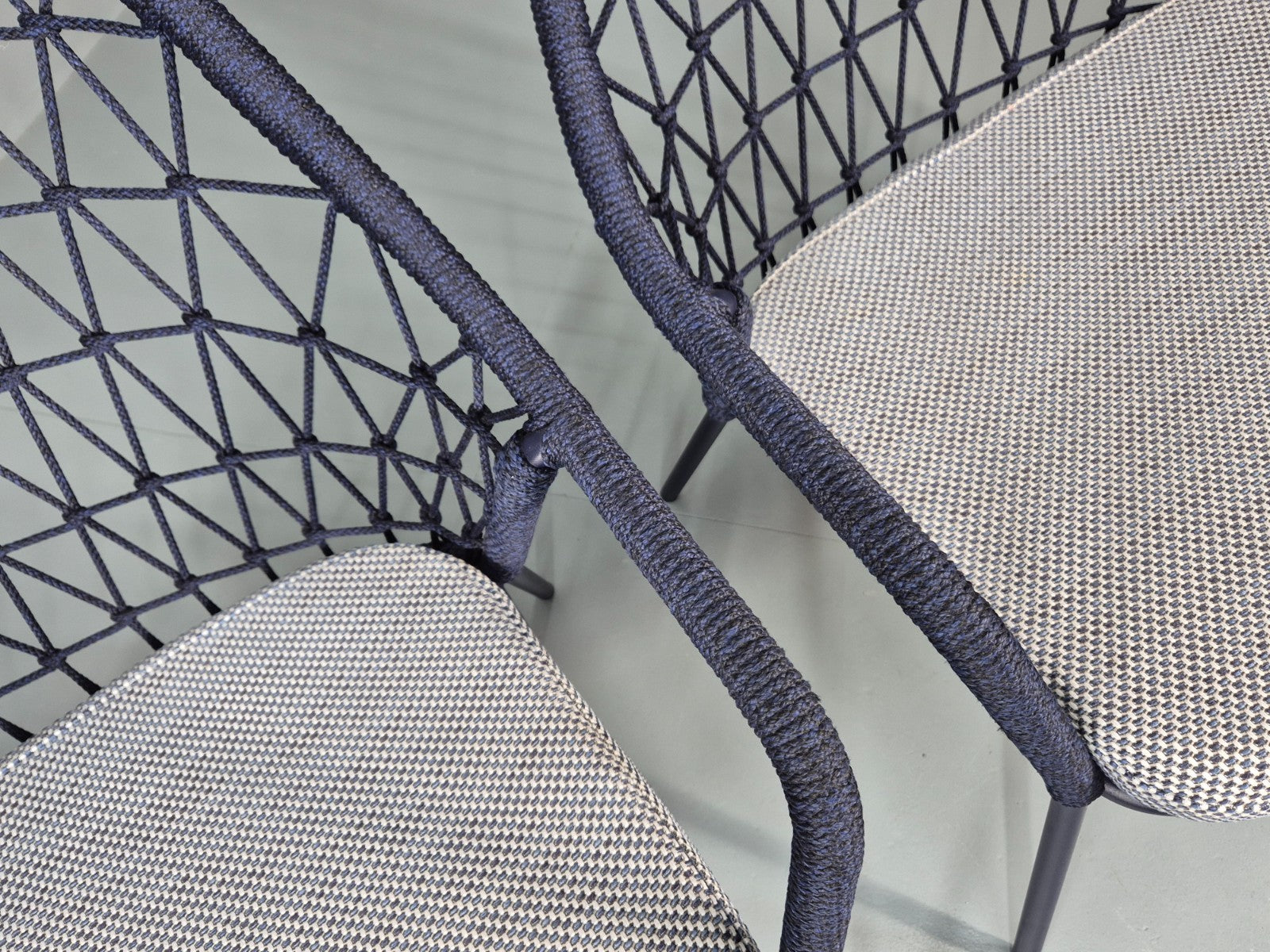 2 Pedrali 3679 Chairs Model Panarea Blue and Grey Modern Design EB11427 MNOR7