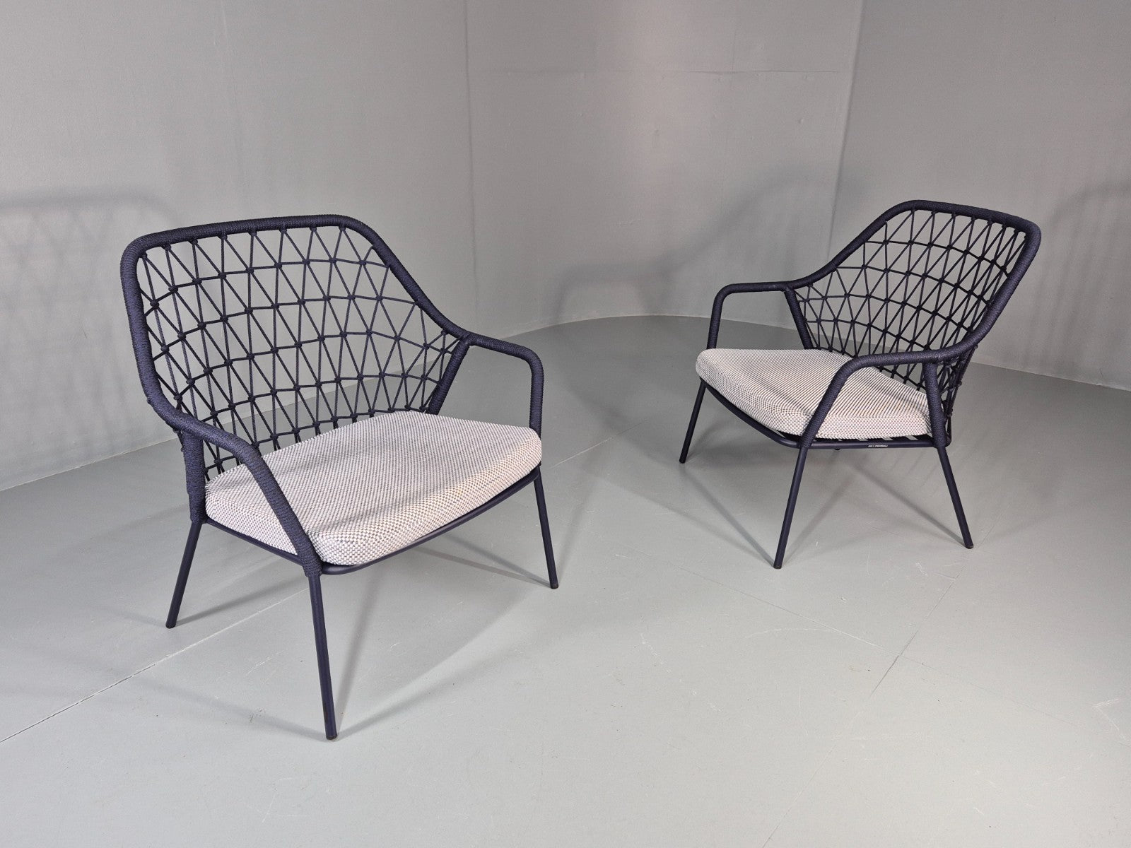 2 Pedrali 3679 Chairs Model Panarea Blue and Grey Modern Design EB11427 MNOR14