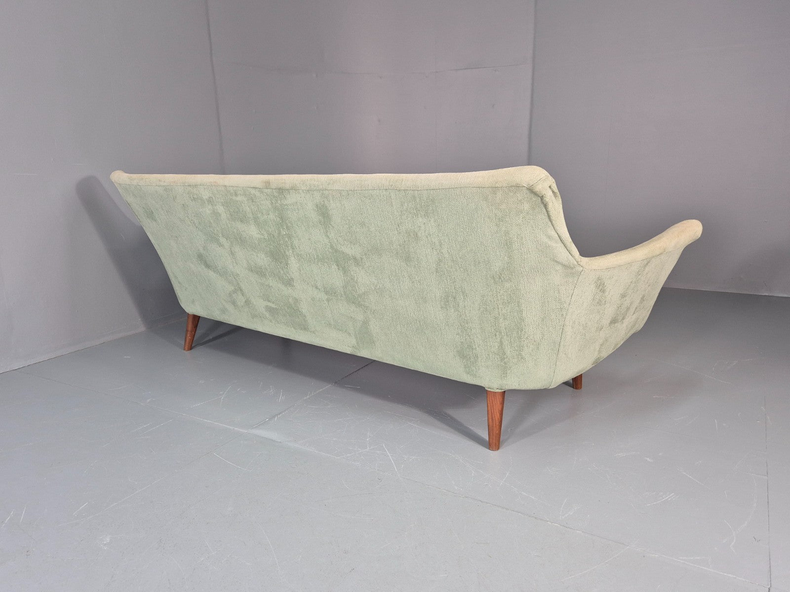 Three Seat Midcentury Sofa 1960s Sweden Teak Legs Retro EB11081 M3SS16