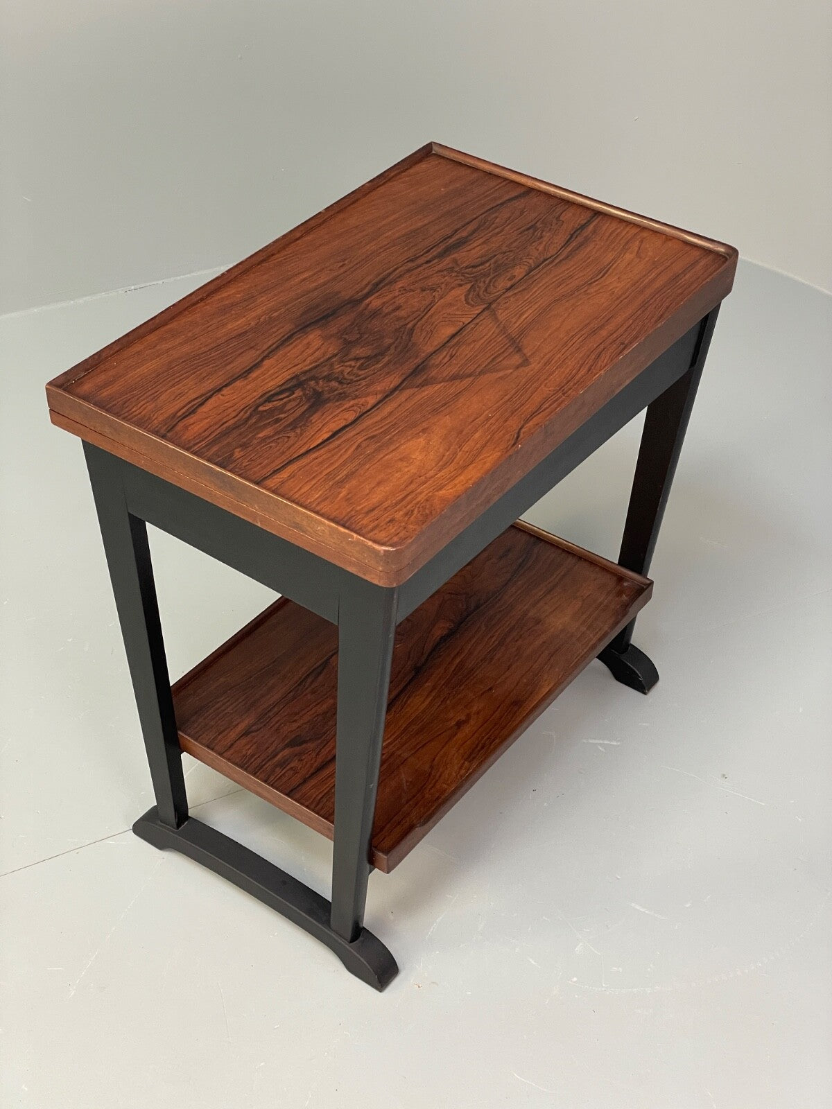 Vintage Danish Card Table Extending Top Felt Lined Mid Century 1960s EB9756 MWOO - UKDK FURNITURE