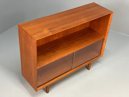 Vintage Danish Teak Bookcase By Svend Aage Rasmussen Glass Doors EB10942 MWOO18