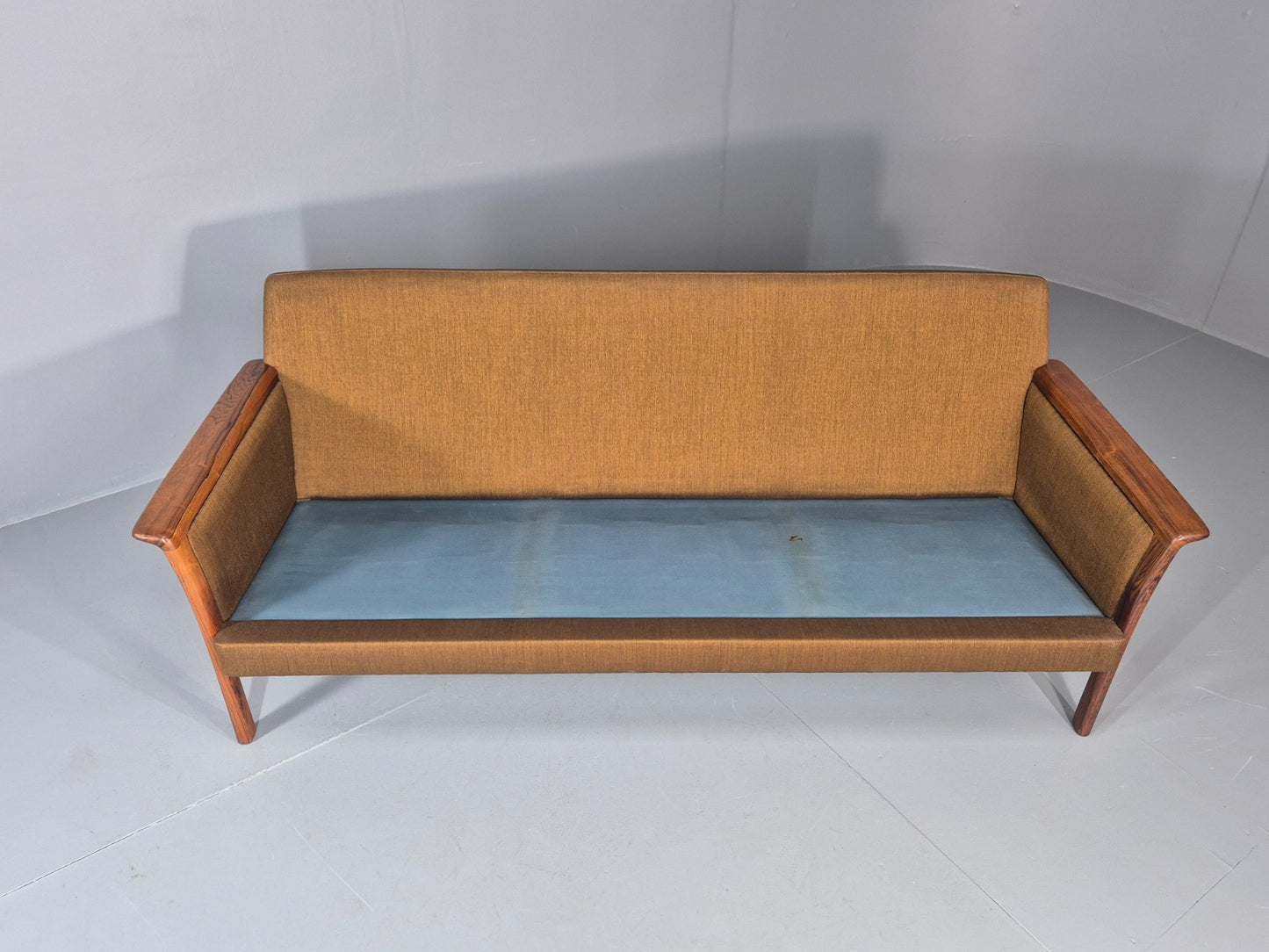 Vintage 3 Seater Sofa 1960s Knut Saeter Vatne Mobler Green Gold EB11078 M3SS7