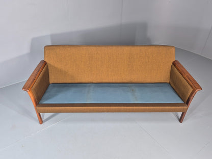 Vintage 3 Seater Sofa 1960s Knut Saeter Vatne Mobler Green Gold EB11078 M3SS7