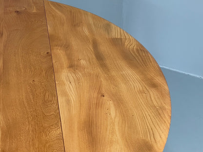 Vintage Ercol Circular Table Drop-Leaf Solid Blond Elm 1960s EB11053 MWOO12