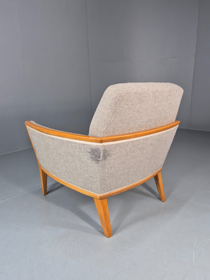 Vintage MIdcentury Lounge Chair 1950s Sweden Retro Grey Wool Beech EB11095 MNOR12