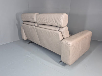 Stressless Stella 2 Seat Settee In Grey Leather Modern Ekornes EB11474 MDIN14