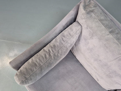 Vintage Danish 2 Seat Sofa Lilac Faux Suede 1980s Retro MCM EB3236 M2SS - UKDK FURNITURE