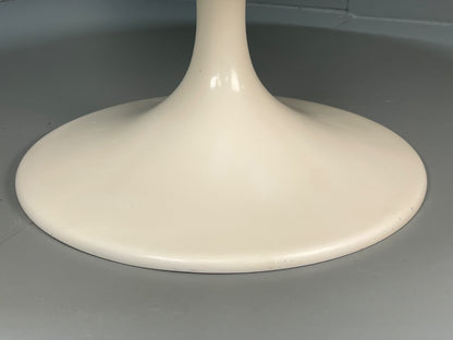 Vintage Round Coffee Table White Fibreglass 1970s Tulip Style EB11237 MWOO8
