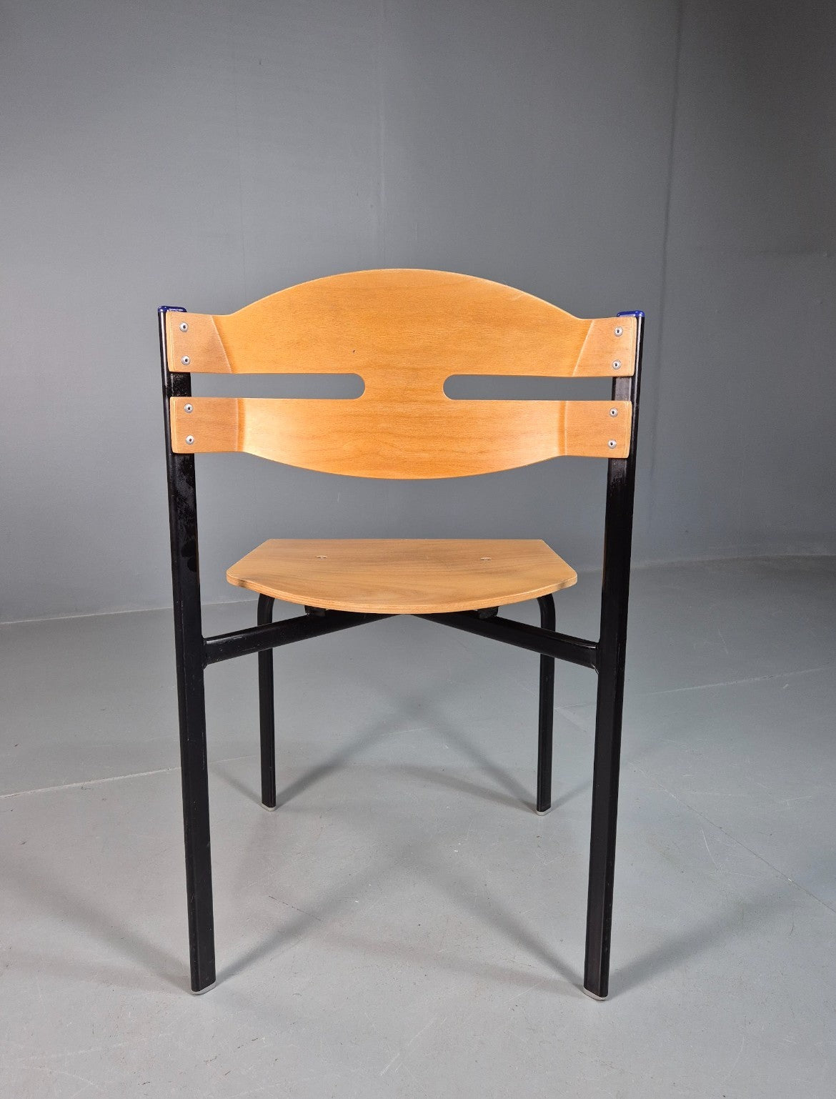 8 Stacking Chairs Danish Plywood and Metal Vintage Retro EB7277 MSTA9