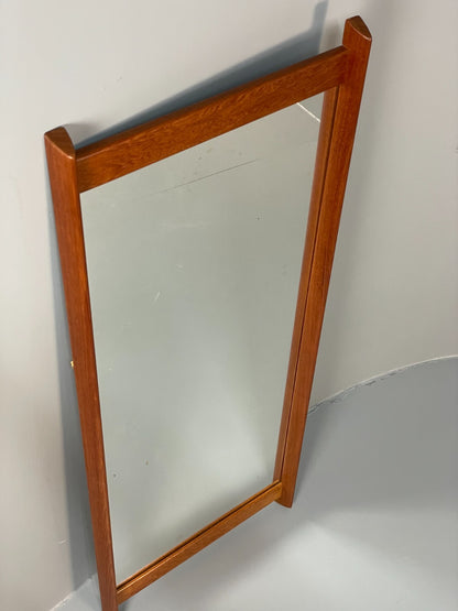 Vintage Teak Wall Mirror - 1960s Danish Mid Century Design EB10865 MWOO1