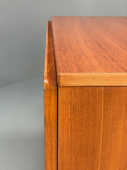 Vintage Teak Media Unit Drop Door Cabinet By Beaver & Tapley EB9743 MWOO - UKDK FURNITURE