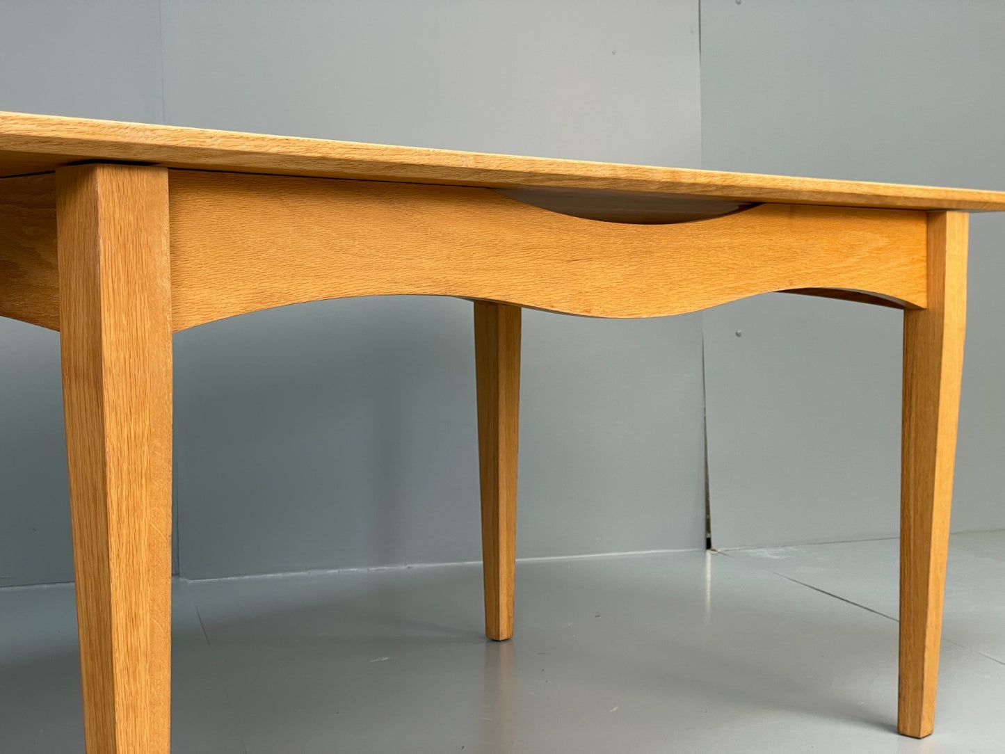 Modern Oak Dining Table - Solid Wood Removable Legs Post Modern  EB10944 MWOO6