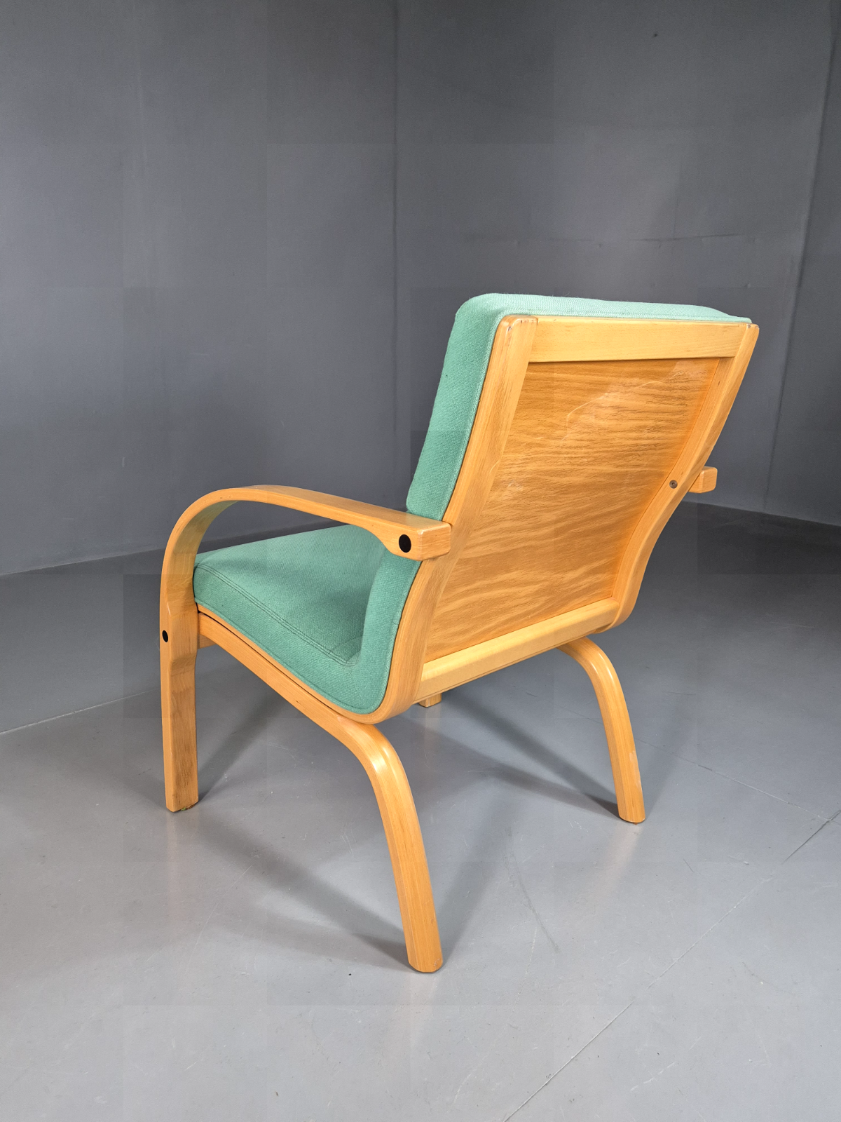 Vintage Danish Lounge Chair Mint Bentwood 1980s Retro EB7350 MBEN - UKDK FURNITURE
