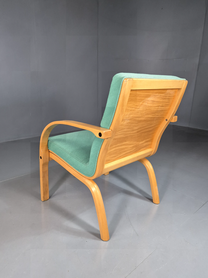 Vintage Danish Lounge Chair Mint Bentwood 1980s Retro EB7350 MBEN - UKDK FURNITURE
