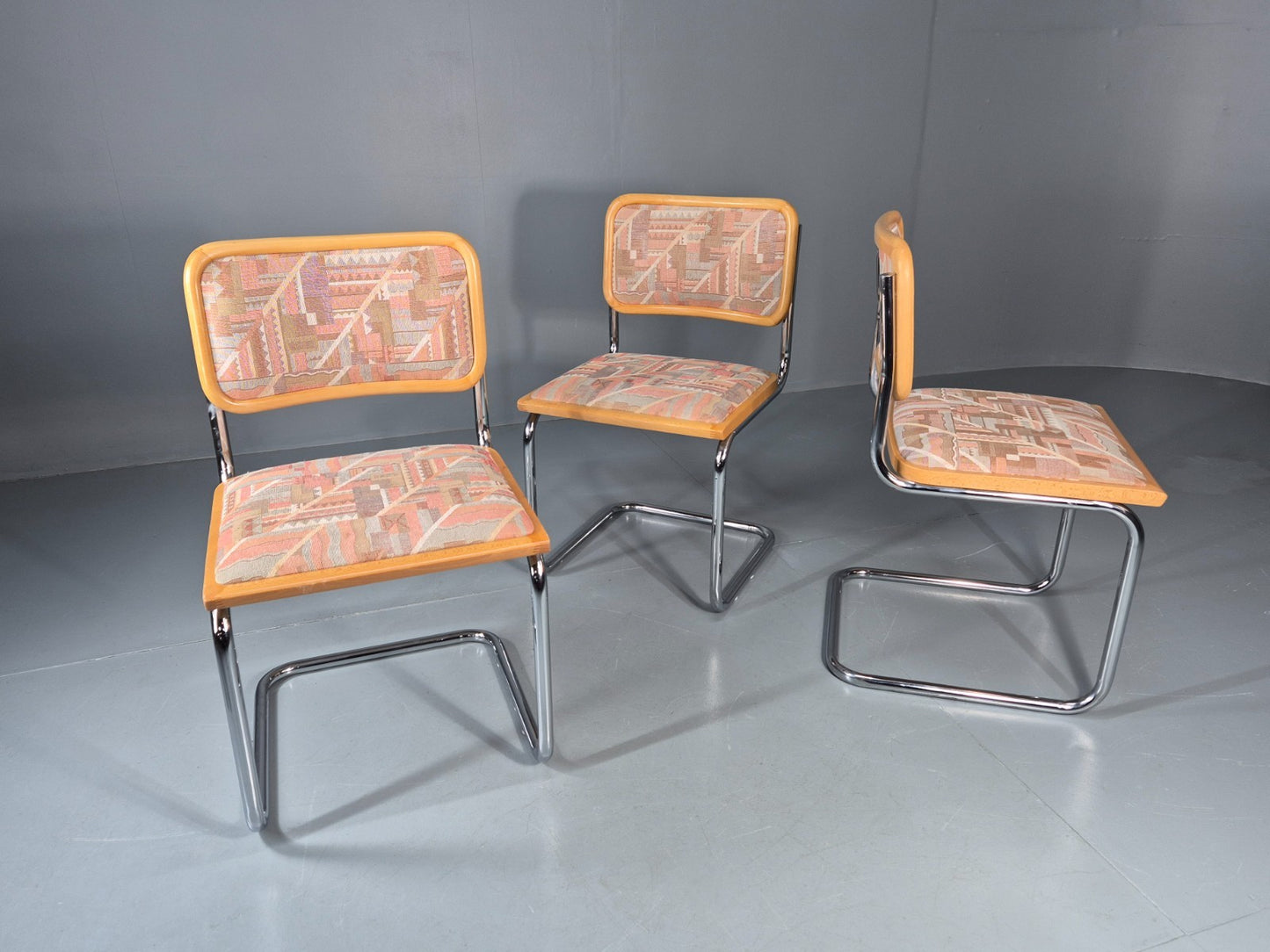 3 Cesca Dining Chairs Marcel Breuer Bauhaus Classic 1980s Retro EB11208 MDIN11