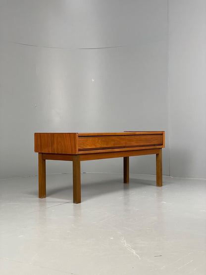 Vintage Teak Side Table With Drawers 1960s Mid Century EB11200 MWOO18