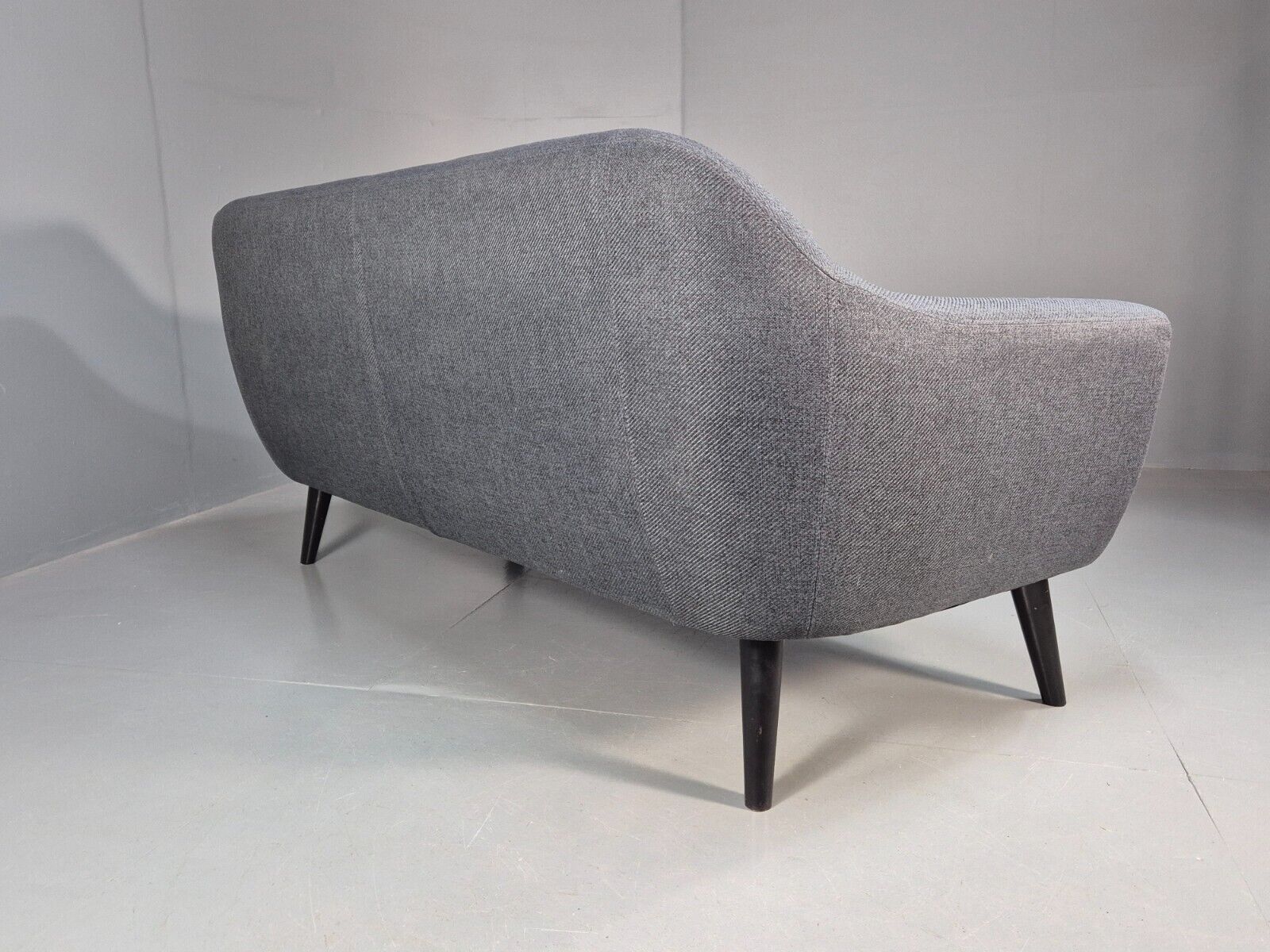 Vintage Made.Com Scandinavian style Sofa Charcoal Grey Retro EB8452 M3SS - UKDK FURNITURE