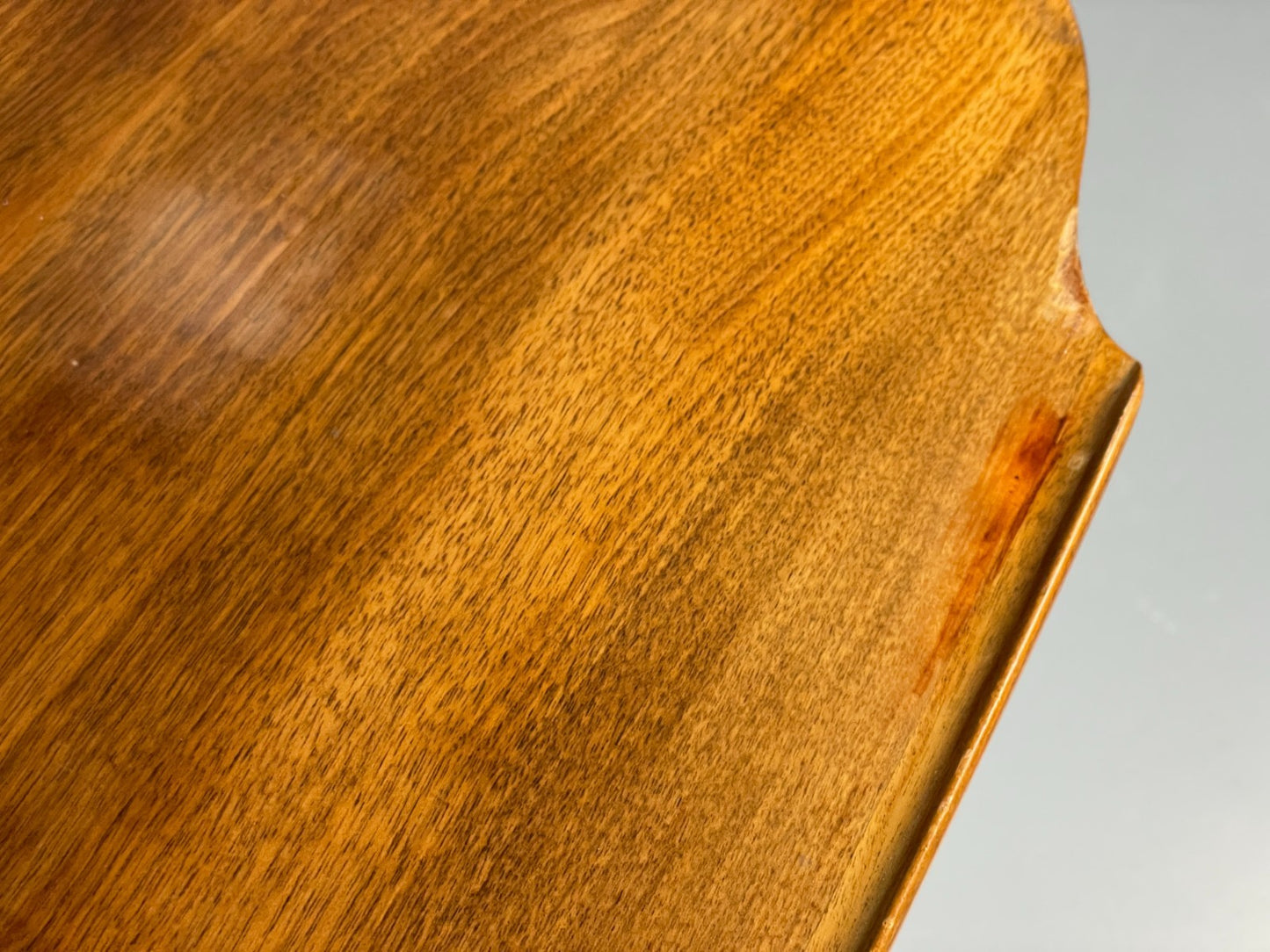 Vintage Walnut Coffee Table - Carved 1960s Magazine Rack Brass EB10874 MWOO8