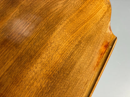 Vintage Walnut Coffee Table - Carved 1960s Magazine Rack Brass EB10874 MWOO8