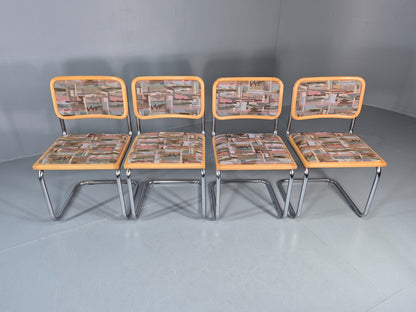 4 Cesca Dining Chairs Marcel Breuer Bauhaus Classic 1980s Retro EB11210 VDIN5