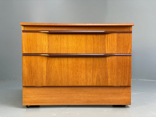 Vintage Teak Media Unit 1970s Retro Drawer EB10010 MWOO - UKDK FURNITURE
