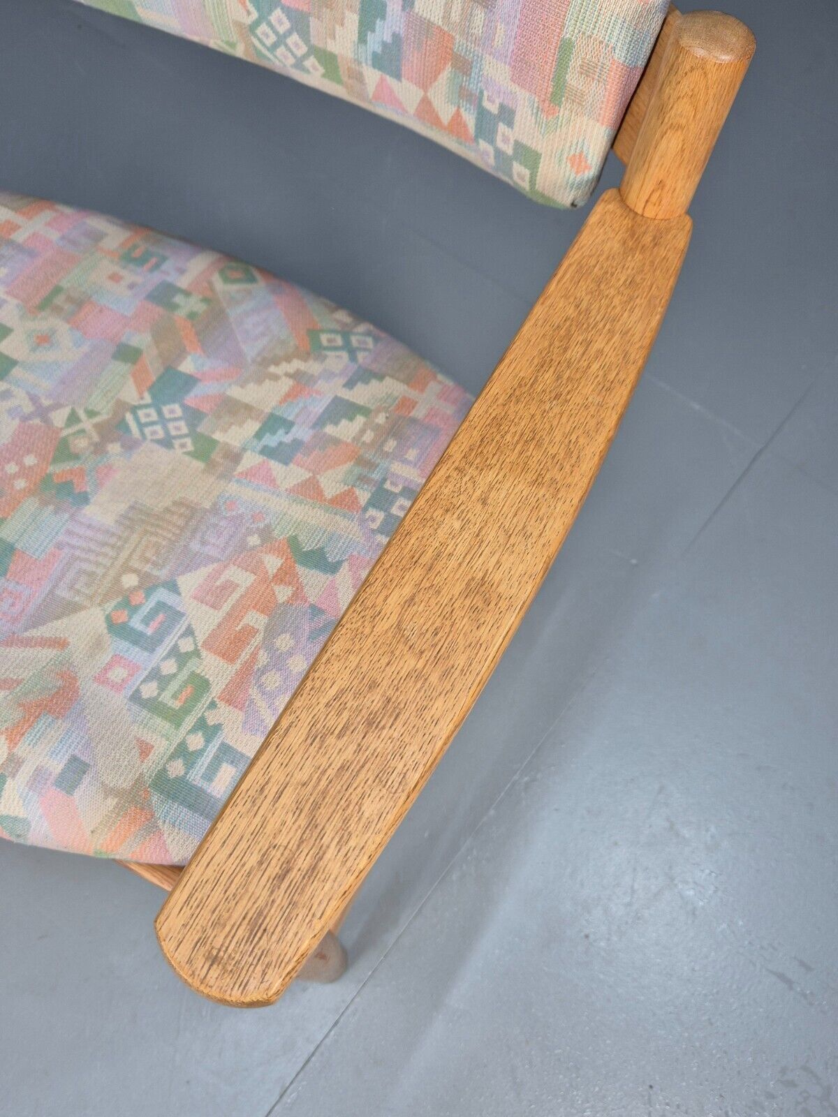 Vintage Danish Elbow Chair Oak Frame FDB Mobler Jorgan Baekmark MCM EB8896 VDIN - UKDK FURNITURE
