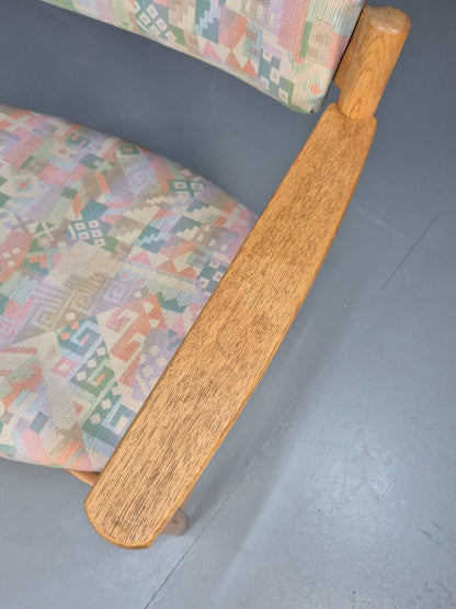 Vintage Danish Elbow Chair Oak Frame FDB Mobler Jorgan Baekmark MCM EB8896 VDIN - UKDK FURNITURE