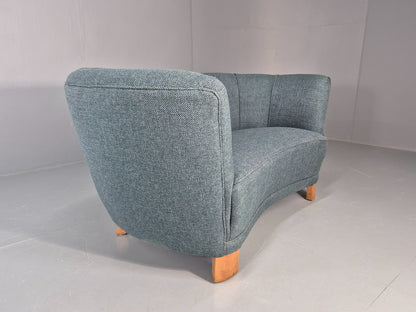 Vintage Art Deco Banana Sofa 2 Seater 1930s Danish New Upholstery  EB11772 M2SS7