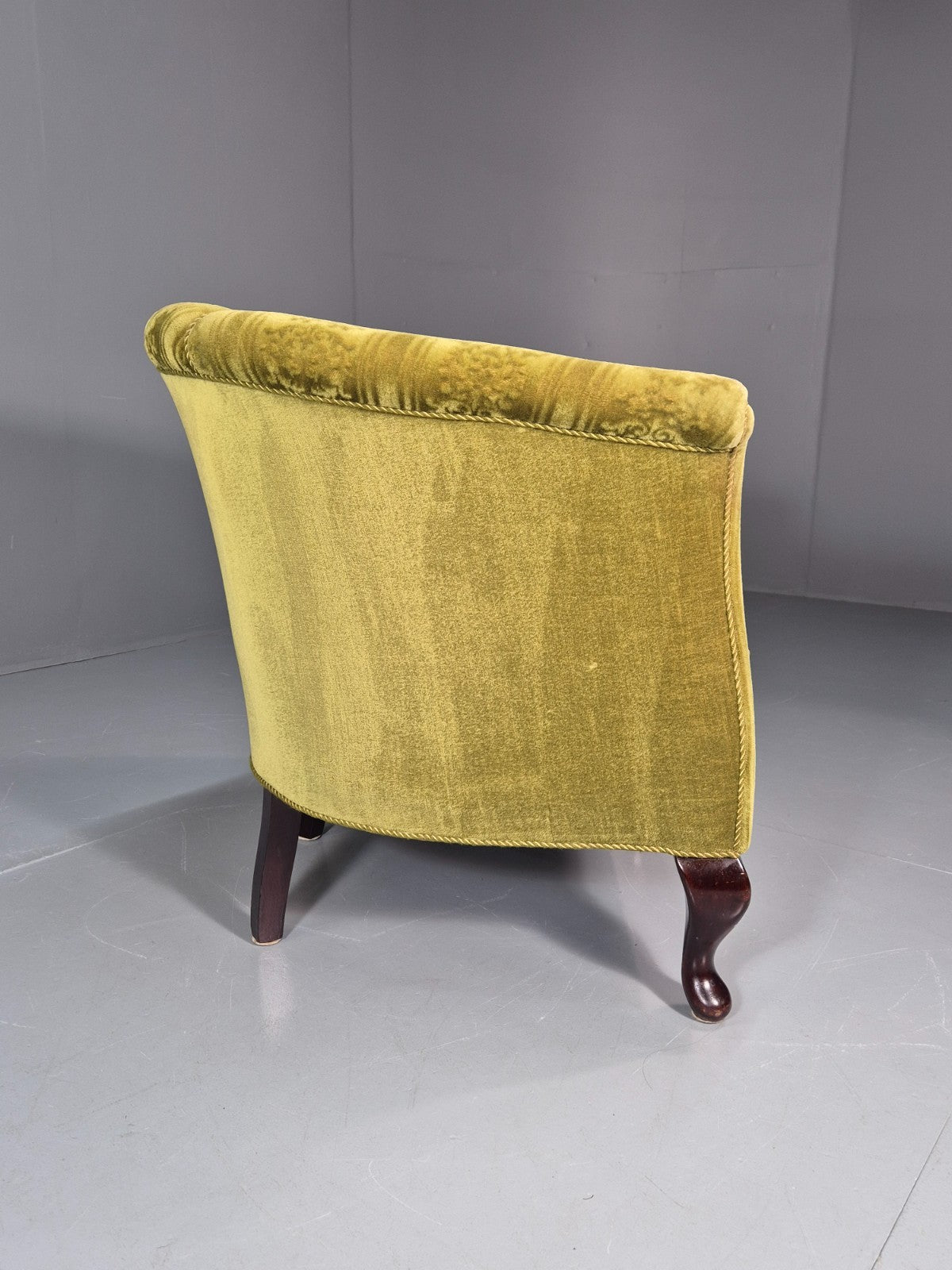 Vintage Art Deco Danish Tub Chair Green Moquette 1940s  EB10775 VCLO8