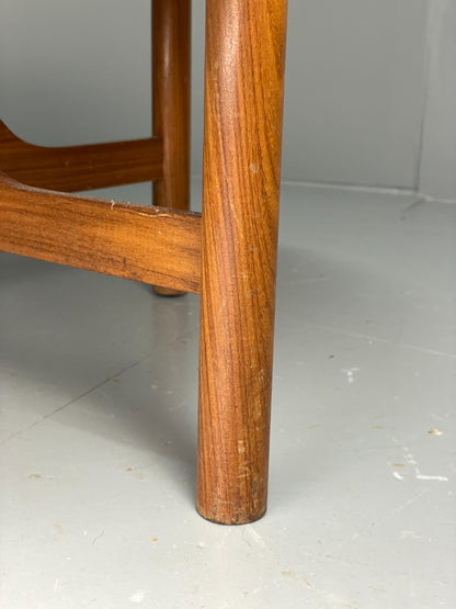 Vintage Teak Coffee Table 1960s Round Shape Mid Century EB11509 MWOO6