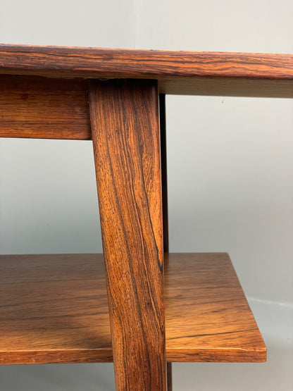 Curved 1960s Coffee Table Vintage Mid Century Danish With Shelf  EB10855 MWOO8