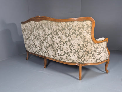 Vintage Danish Rococo Revival Floral upholstered 3 Seat Sofa EB9631 V3SS - UKDK FURNITURE