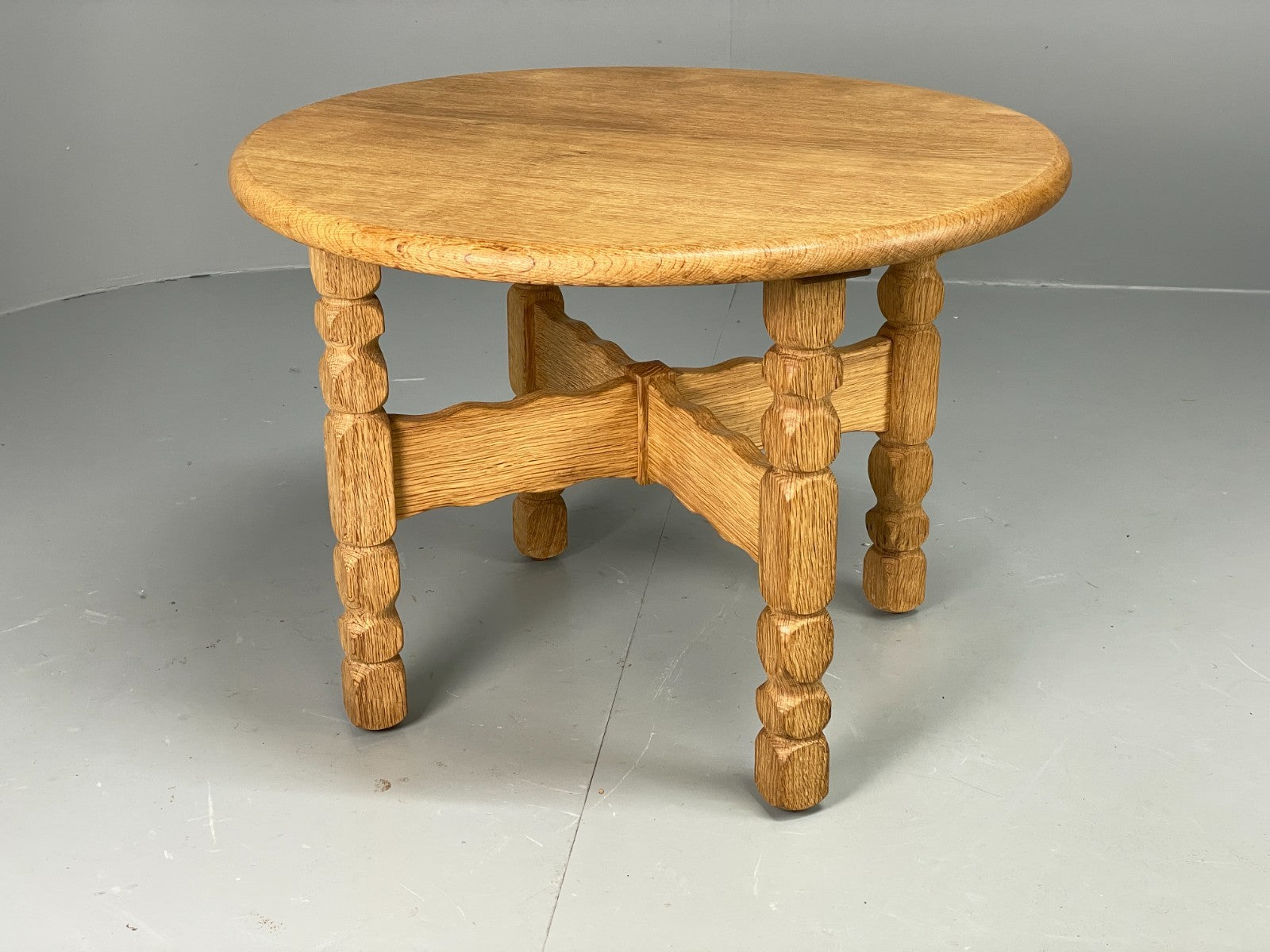 Vintage Oak Side Table Danish 1970s EJSØ Møbler Kjaernulf Style EB10915 MWOO0