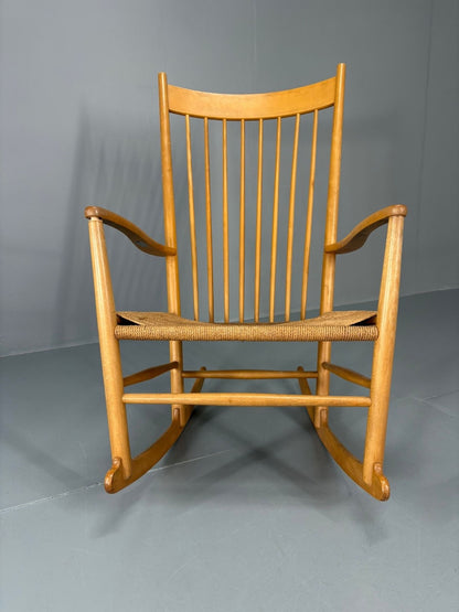 Mid Century Hans Wegner Rocking Chair J16 Frederica Stolefabrik EB10992 MNOR4
